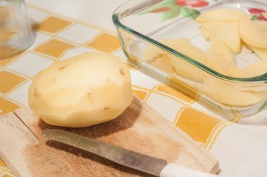 patates ahşap kesme tahtası