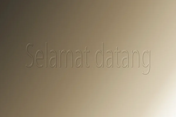 Texto de bienvenida en idioma indonesio para entender un concepto de t — Foto de Stock