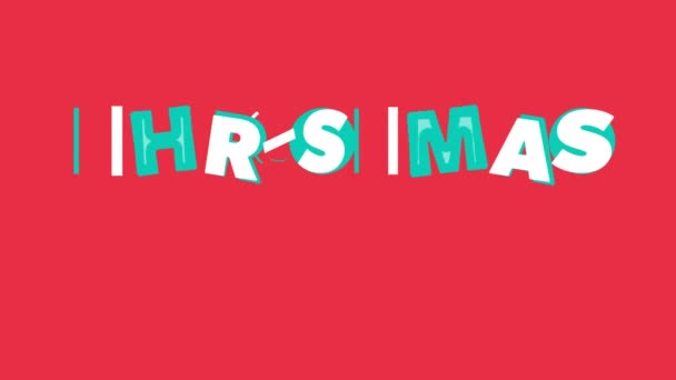 Christmas Sale Animated Text Effect — Stock Video