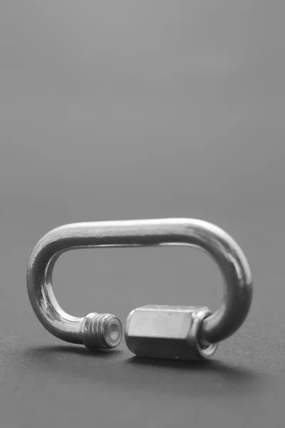Carabiner steel screw — Stock fotografie
