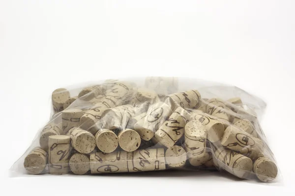 Corks on white background — Stock Photo, Image