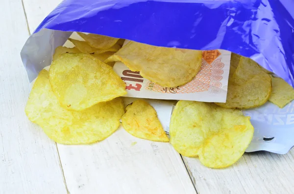 Potato chips in bag