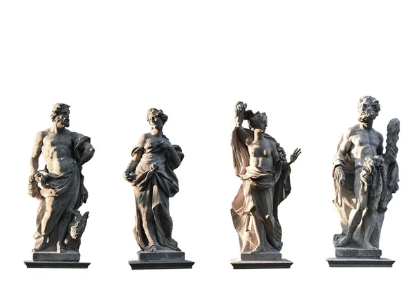 Quatro deuses no fundo branco — Fotografia de Stock