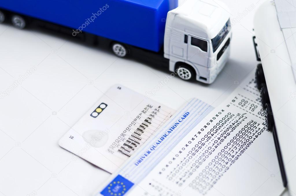 Lorry tachograph and driving licence