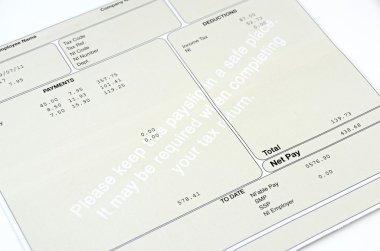 Haftalık maaş ile Payslip