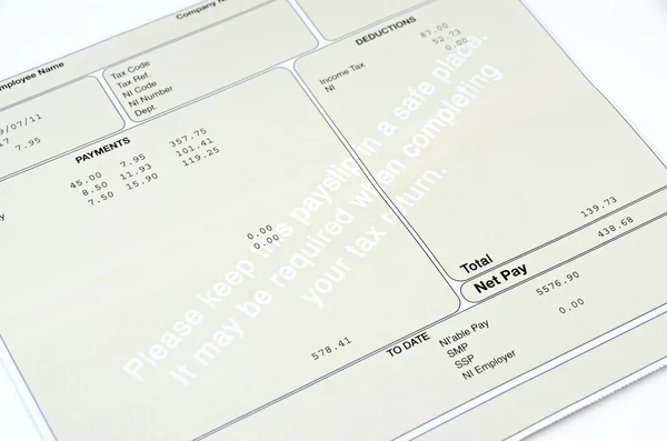 Haftalık maaş ile Payslip