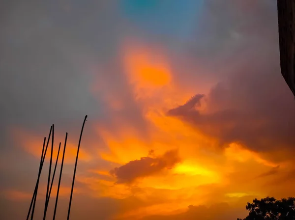 Eine Monsunzeit Wolken Wetter Himmel Schöner Hintergrund — Stockfoto