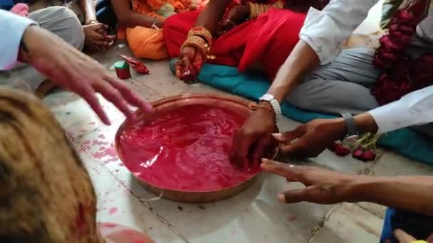 Mai 2021 Viramgam Ahemdabad Gujarat Indien Indische Hinduistische Tradition Und — Stockvideo