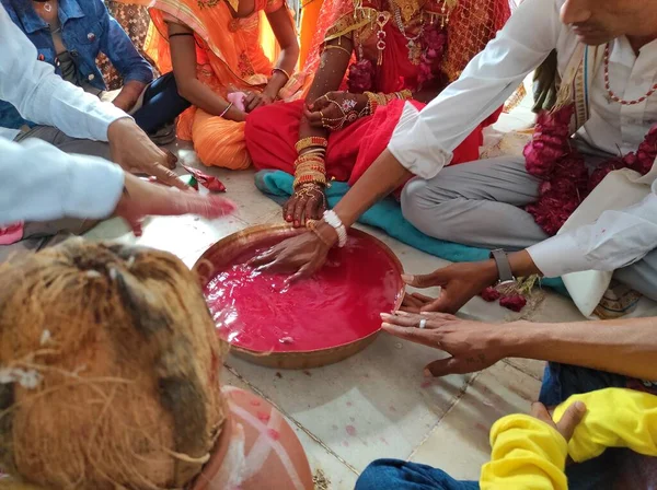 Indische Hinduistische Tradition Und Kultur Hochzeitskleid — Stockfoto