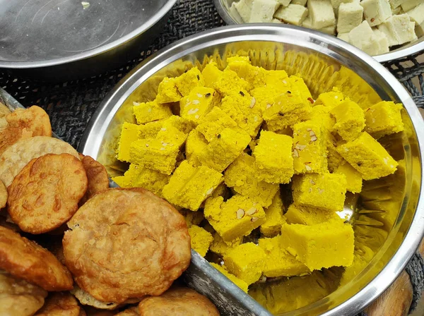 Gujarat Village Dudhpak Food Items Photos — 图库照片
