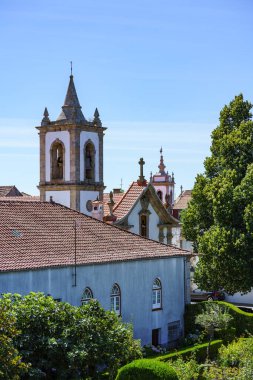 Trancoso Portekiz 'de cennet gibi küçük bir kasabadır. Güneşli gün, yaz. 