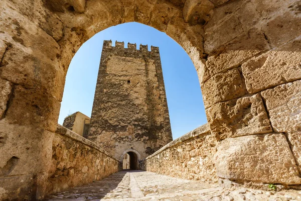 Замок Буньоль Внешний Фасад Средневековый Городской Пейзаж Валенсии Испания — стоковое фото