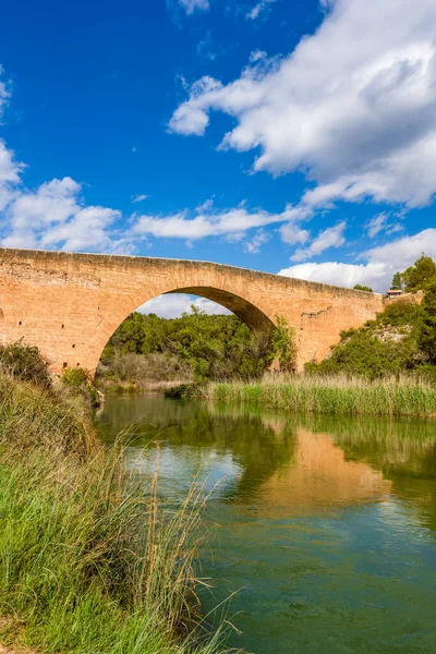 Antique One Arch Stone Bridge River Hoces Del Rio Cabriel — Stock Photo, Image