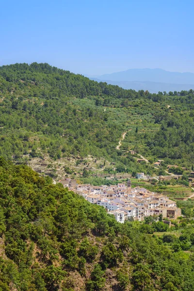 Picturesque Kota Putih Sisi Pedesaan Ain Comunidad Valenciana Spanyol — Stok Foto