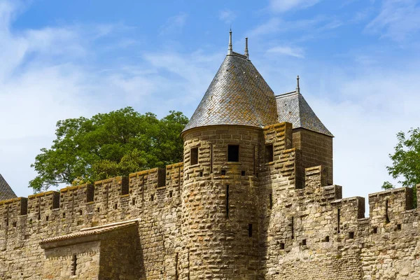 Witch Hat Towers Cite Medievale Carcassonne France Unesco World Heritage — Fotografia de Stock