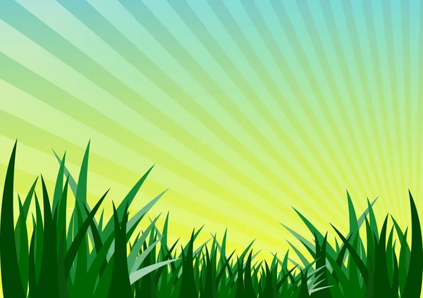 yeşil çimen ve dağ