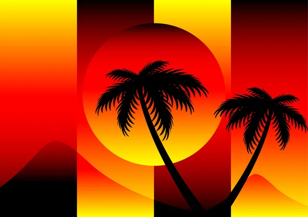 gün batımı ve dağ