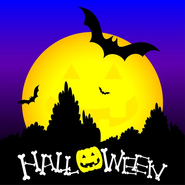 Cadılar Bayramı ve sarı moon