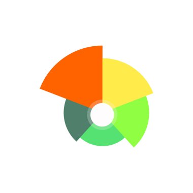 Bilgisel elementleri daire içine alır. Sunum için iş şablonu. 5 seçenek veya adımlı vektör akış konsepti.