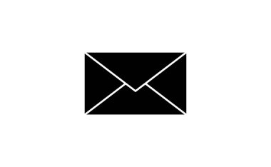 Zarf simgesi. Mesaj var. harf simgesi düz vektör çizimi.