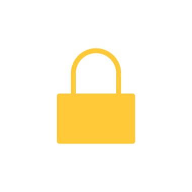 Grafik Tasarım Projeleri için modaya uygun düz biçimdeki simgeyi kilitle.