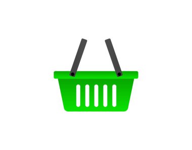 Alışveriş sepeti ikonu. İnternetten alışveriş tabelası. Vektör illüstrasyonu.