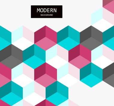 Altıgen ızgara vektör arkaplanı. Renkli doku. Modern sanat eserleri. Renkli resim.