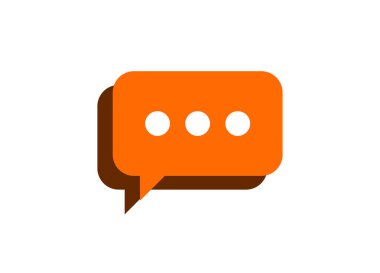 Uygulamalar ve web siteleri için konuşma balonu vektör simgesi. İllüstrasyon logo şablonu modada.