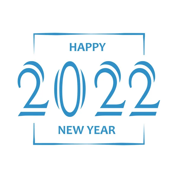 Mutlu yıllar 2022 tabelası. Takvim kapağı, broşür tasarımı, kart, pankart şablonu, logo ve etiket. Çizgi film stili vektör resmi. Vektör illüstrasyonu