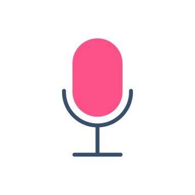 mikrofon simgesi. vektör illüstrasyonu .