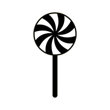 Lolipop şeker ikonu. Tatlı şeker tasarımı. Vektör İllüstrasyonu.