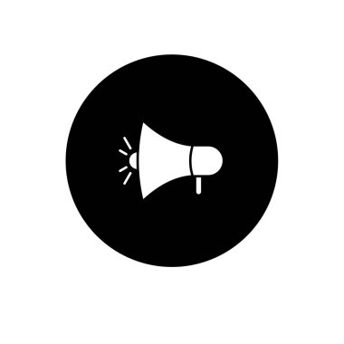 Megafon Simgesi Vektör Logo Tasarım Şablonu. Vektör illüstrasyonu.