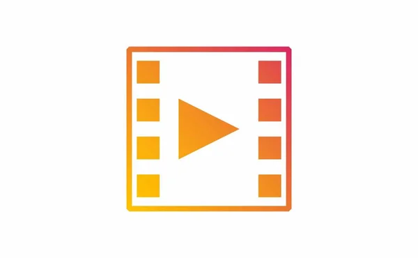 Spielen Sie Video Symbol Vektorillustration — Stockvektor