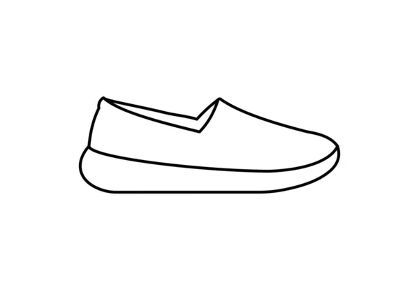 Sneaker Symbol Sign Flat Icon Vector Illustration — Stock Vector
