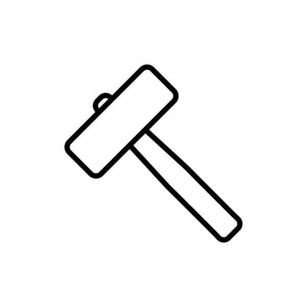 Çekiç simgesi, logo. Vektör İllüstrasyonu.