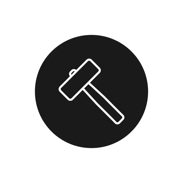 Çekiç Simgesi Logo Vektör Llüstrasyonu — Stok Vektör