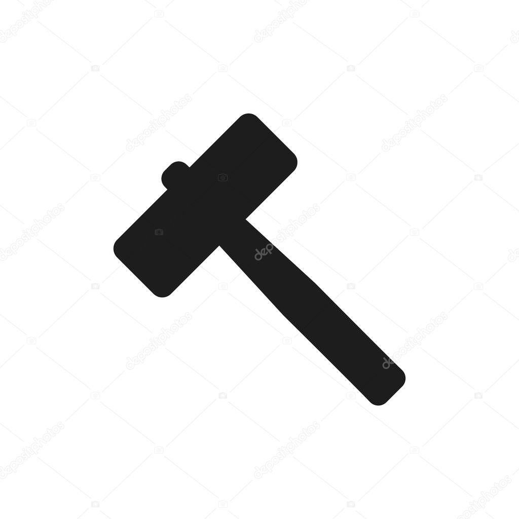 Hammer icon, logo. Vector Illustration.