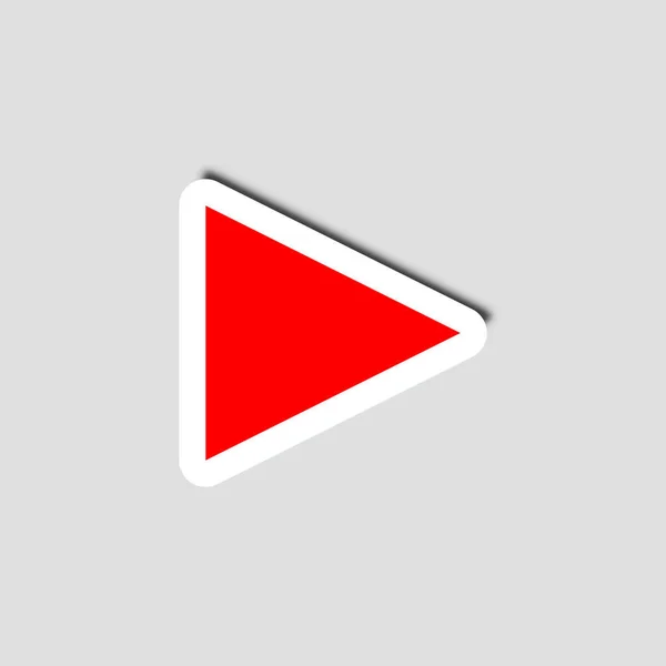 Çal düğmesi simgesi. Video Düğmesi. Vektör illüstrasyonu.