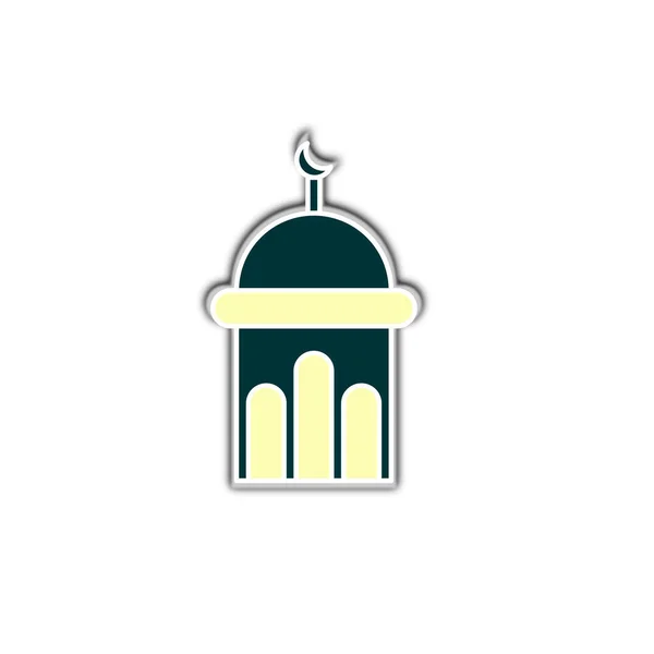 Islamische Moschee Ikone Vektorillustration — Stockvektor