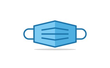 Cerrahi maske ikonu. Vektör illüstrasyonu.
