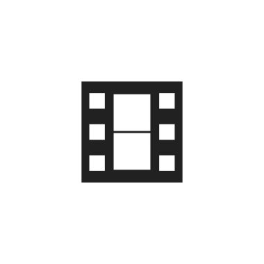 Film ikonu, işaret tasarımı. Vektör illüstrasyonu.