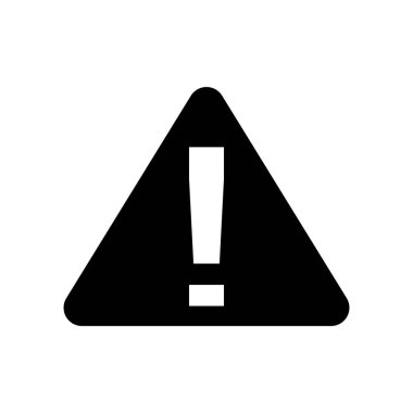 Uyarı simgesi, ünlem işaretli üçgen şekli. Vektör İllüstrasyonu.