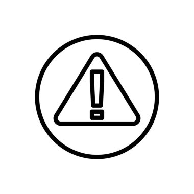 Uyarı simgesi, ünlem işaretli üçgen şekli. Vektör İllüstrasyonu.