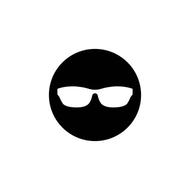 Grafik Tasarım Projeleri için Gözlük Simgesi. Vektör İllüstrasyonu.