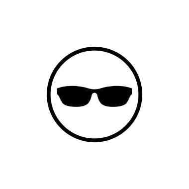 Grafik Tasarım Projeleri için Gözlük Simgesi. Vektör İllüstrasyonu.