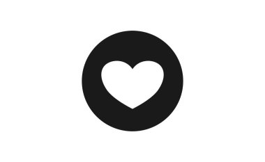 Grafik Tasarım Projeleri için Kalp Simgesi. Vektör İllüstrasyonu.