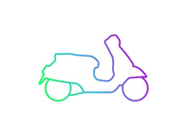 Motosiklet. vektör çizimi tasarımı.