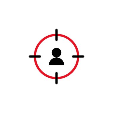 Basit hedef kitlesi. Vektör İllüstrasyonu.