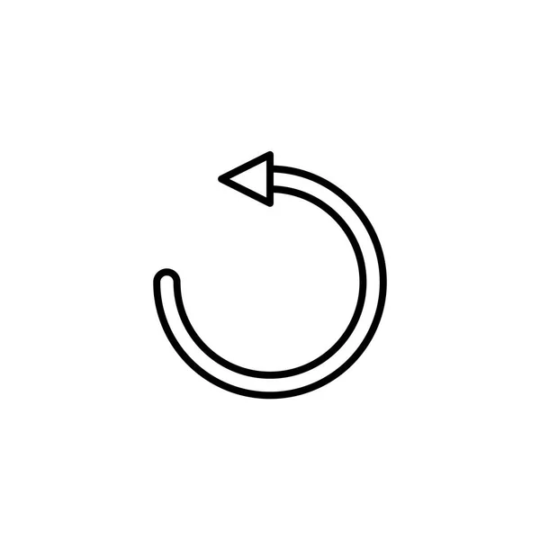 Pfeil Links Navigation Kreis Symbol Vektorillustration — Stockvektor