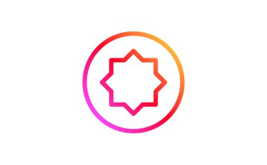 İslami süs simgesi. Vektör illüstrasyonu.